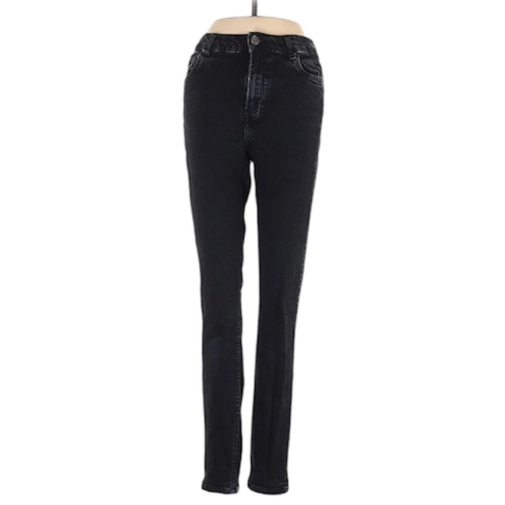 Reformation Jeans Black Dark Wash Skinny Leg High Rise Size 25